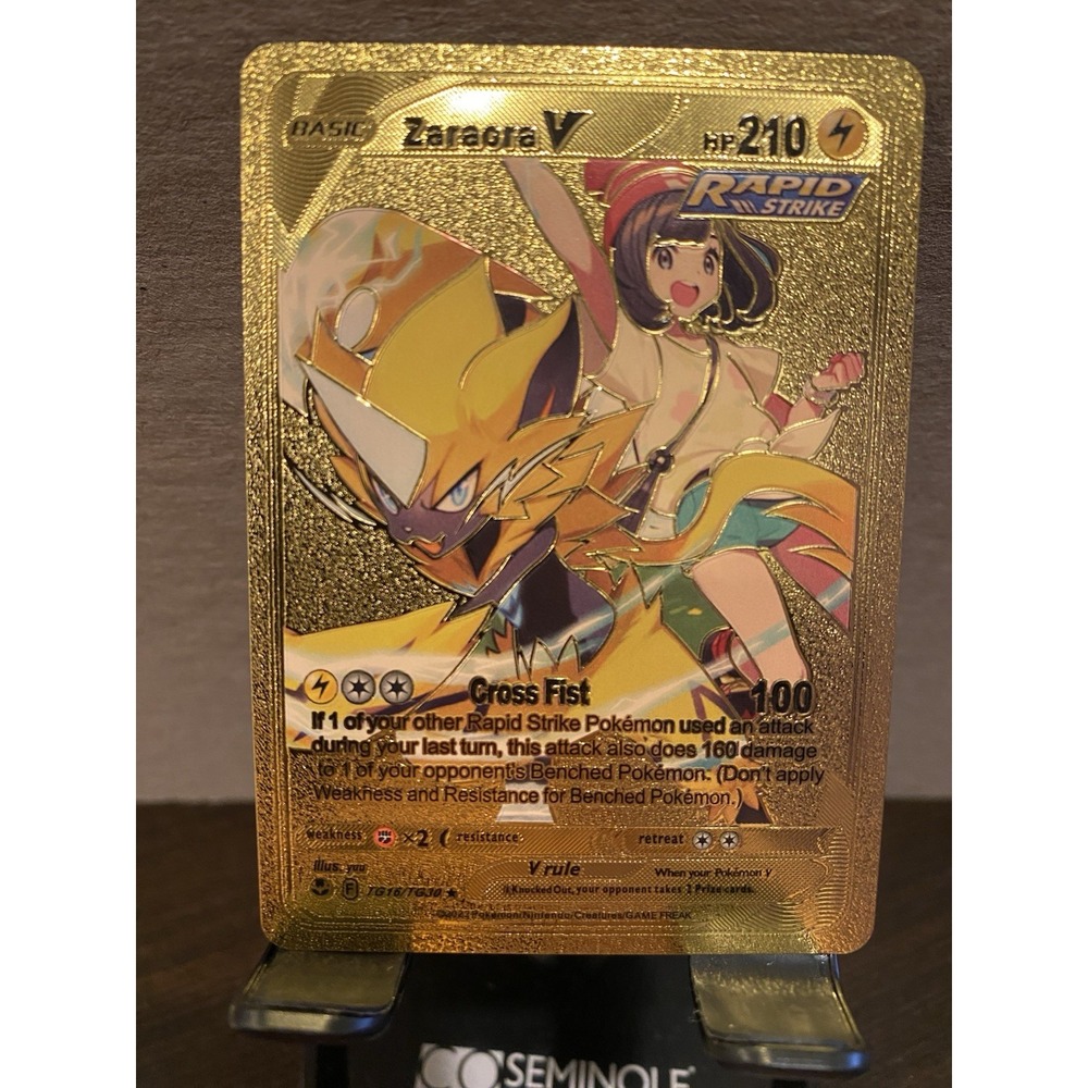 Zaraora Foil Metal Pokémon Pokemon Fan Art Collectible Card‎ Trading